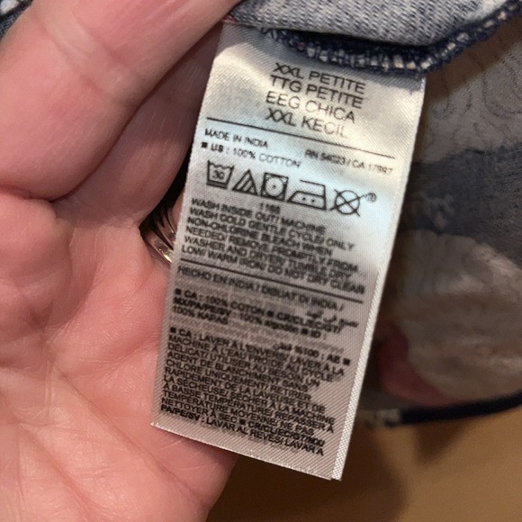 Old Navy ladies size XXL Petite navy blue flannel pajama set NWT’s. Santa theme - Picture 6 of 13